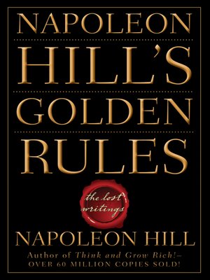 cover image of Napoleon Hill's Golden Rules